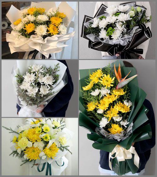 山东莱芜莱城区口镇镇花水泉村白事花束代送